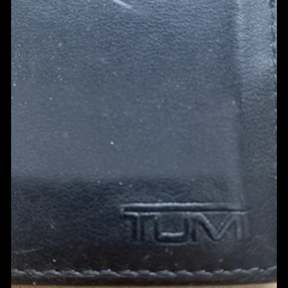 Mens Tumi Black Leather Wallet/Cardholder